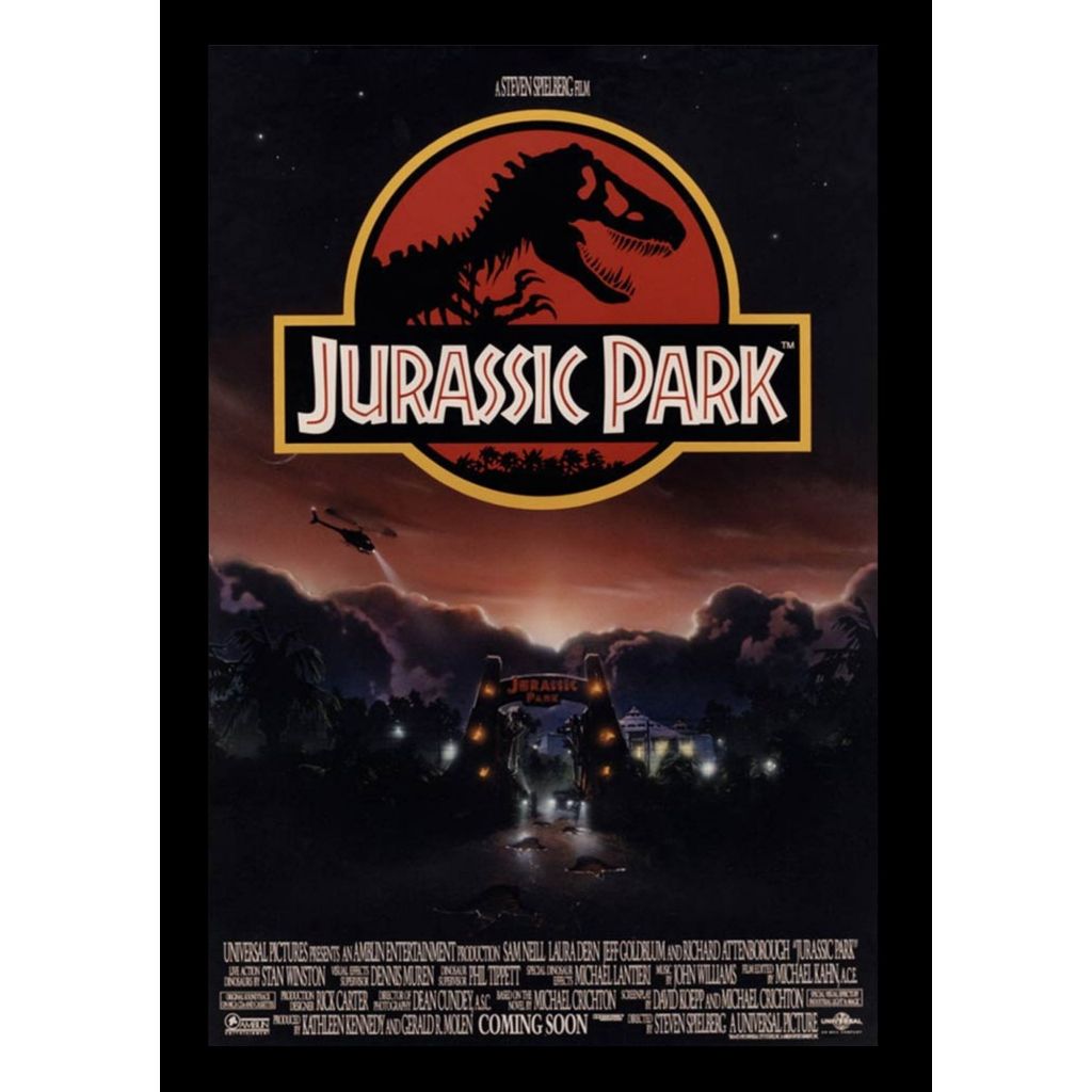 Quadro Filme Jurassic Park Tamanho Grande A3 Cartaz De Cinema -  Poster Jurassic Park