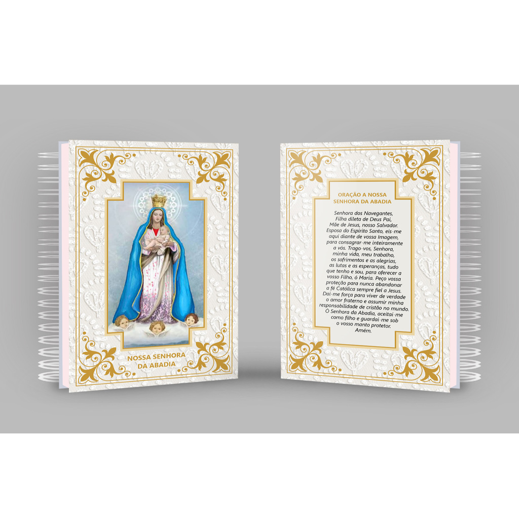 Agenda Católica Oração Nossa Senhora da Abadia - Capa MDF