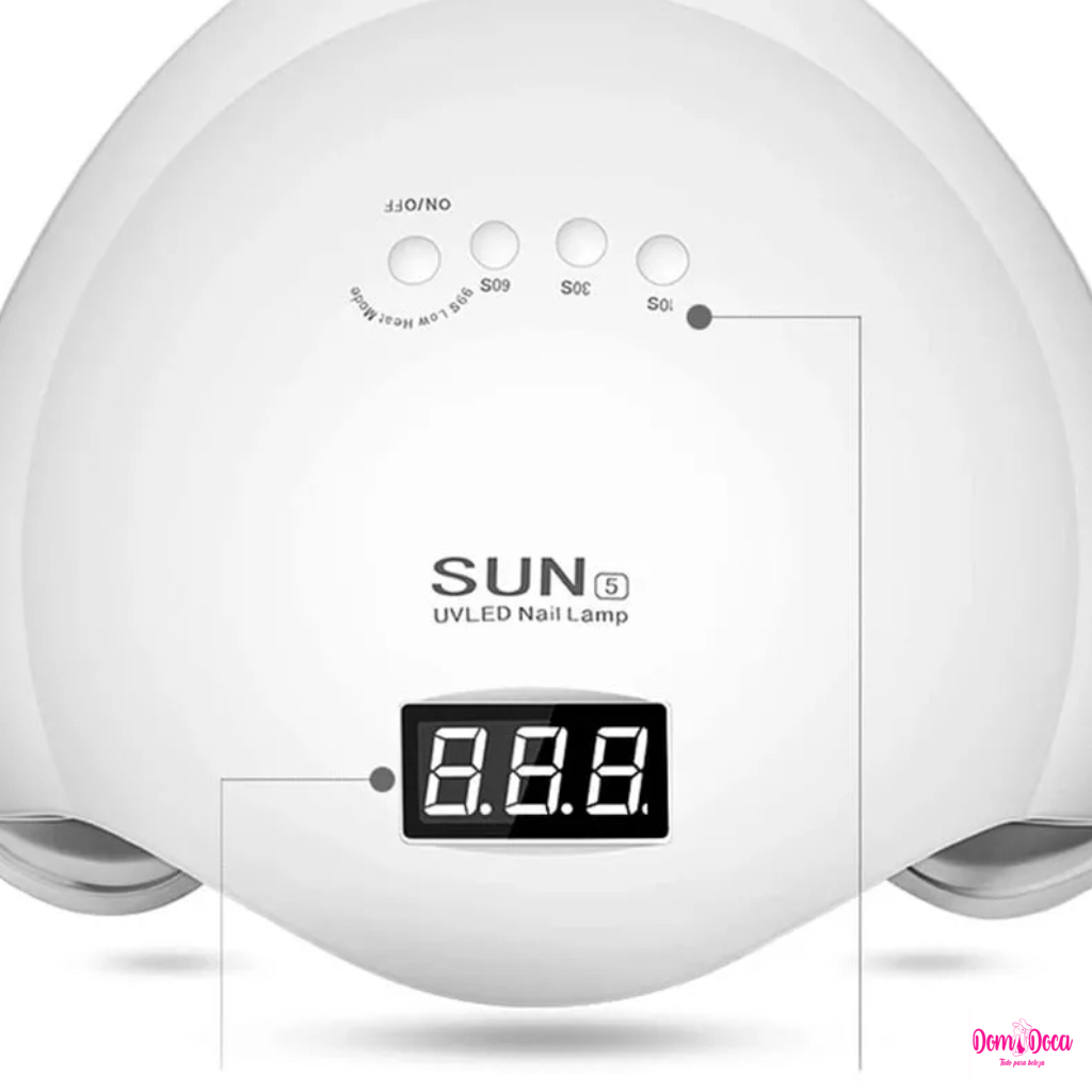 Cabine Sun 5 48w Branca Bivolt Uv/led Timer Led Unhas Gel