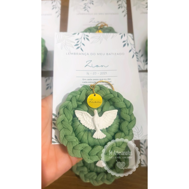 Chaveiro Lembrancinha Mini Mandala Batizado Primeira Comunhão Crisma Casamento Aniversário Lembrancinha Personalizada