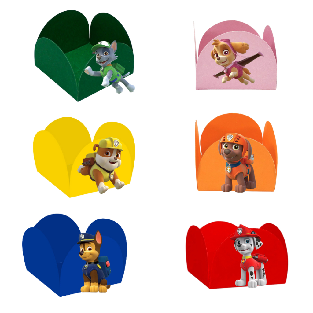 50 Forminhas PATRULHA CANINA p/ Docinho de festa Infantil