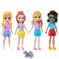 Kit 4 Bonecas Polly Pocket Mattel Original Mini Bonecas Sortidas Bonequinha