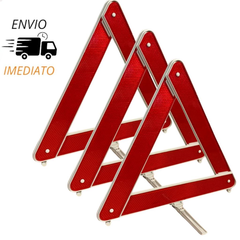 kIT 3 Triângulos Sinalização Segurança Automotivo Universal Estrada Carro em Oferta na Shopee