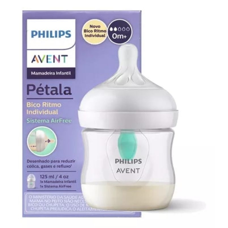 MAMADEIRA PETALA 3.0 125ML - AIRFREE  CONFORTO ANTICOLICA GASES E REFLUXO CY670/01