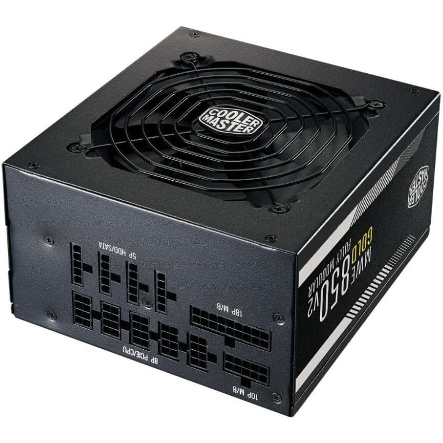 FONTE COOLER MASTER 850W MWE GOLD V2 FULL MODULAR PFC ATIVO 80 PLUS BRONZE MPE-8501-AFAAG-WO