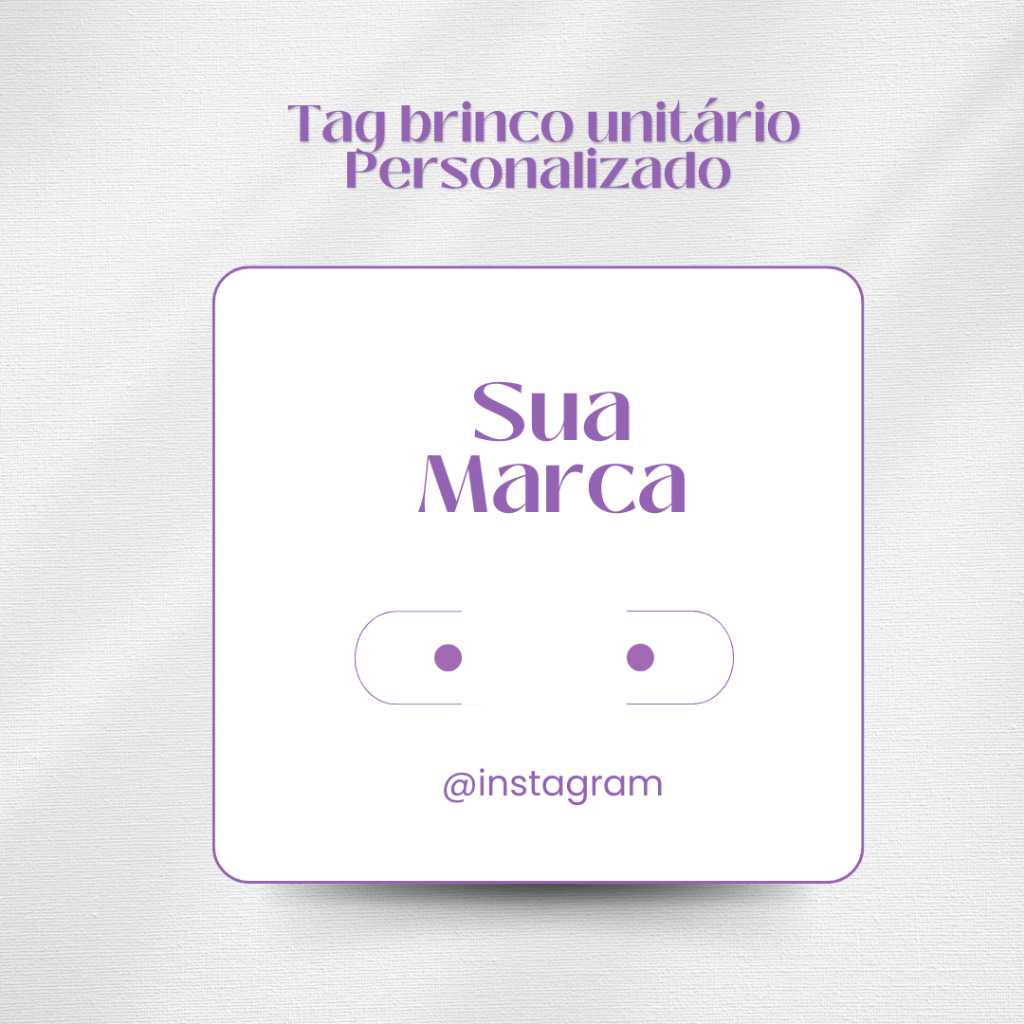 Kit Tag Brinco Personalizado Cartela Joias Bijuteria