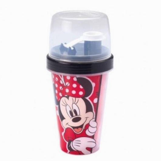 Mini Shakeira Infantil Personalizada Minnie Vermelha C/ Coador - 320ml