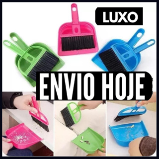 OFERTA KIT 5, 3, 1 Mini Vassoura E Pá Para Mesas Limpeza Armário Cantos Teclado Color Envio Imediato em Oferta na Shopee