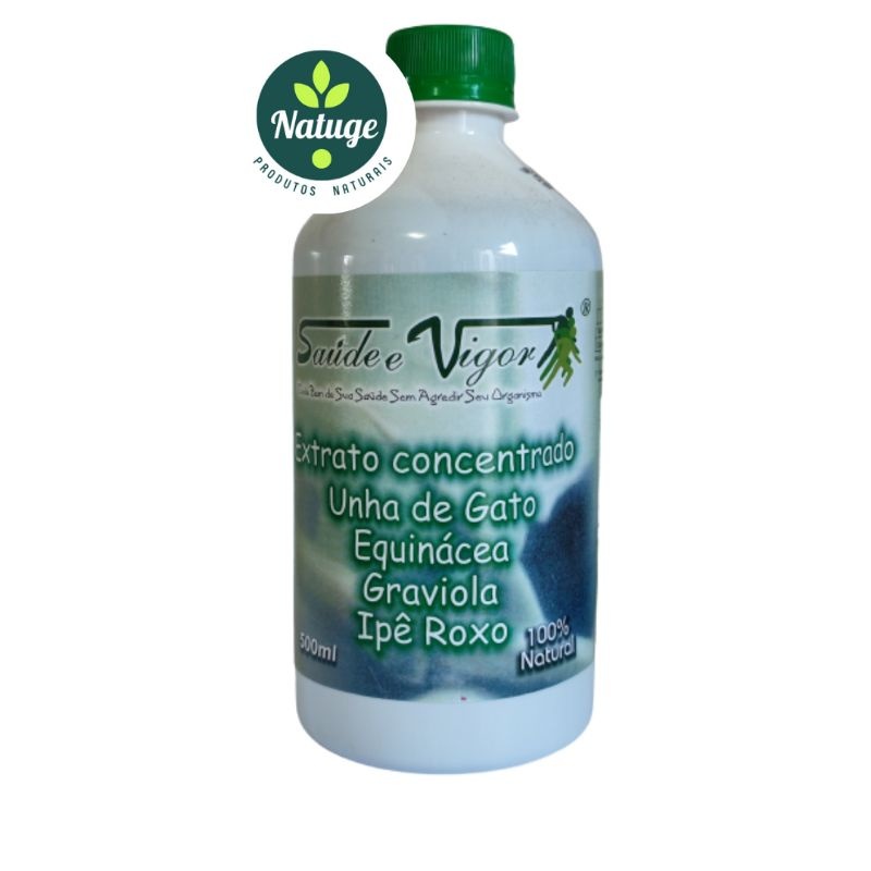 Extrato Concentrado Equinácea, Graviola, Ipê Roxo - 500 ml - Saúde e Vigor em Oferta na Shopee