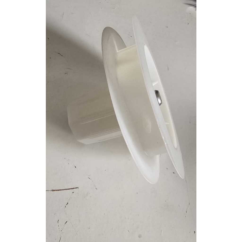 Polia 120 mm com ponteira Oitavado Para Persiana Janela Enrolar Externa - Integrada (Branca