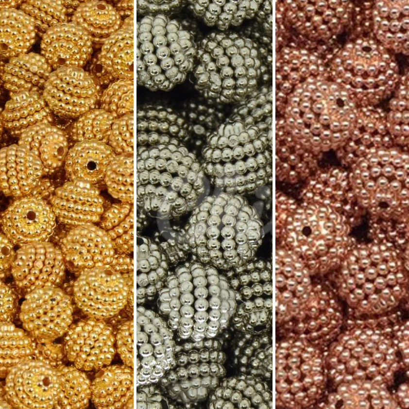 Perola Craquelada Amorinha 10mm Prata, Dourada ou Rose Gold Furo Passante em Oferta na Shopee