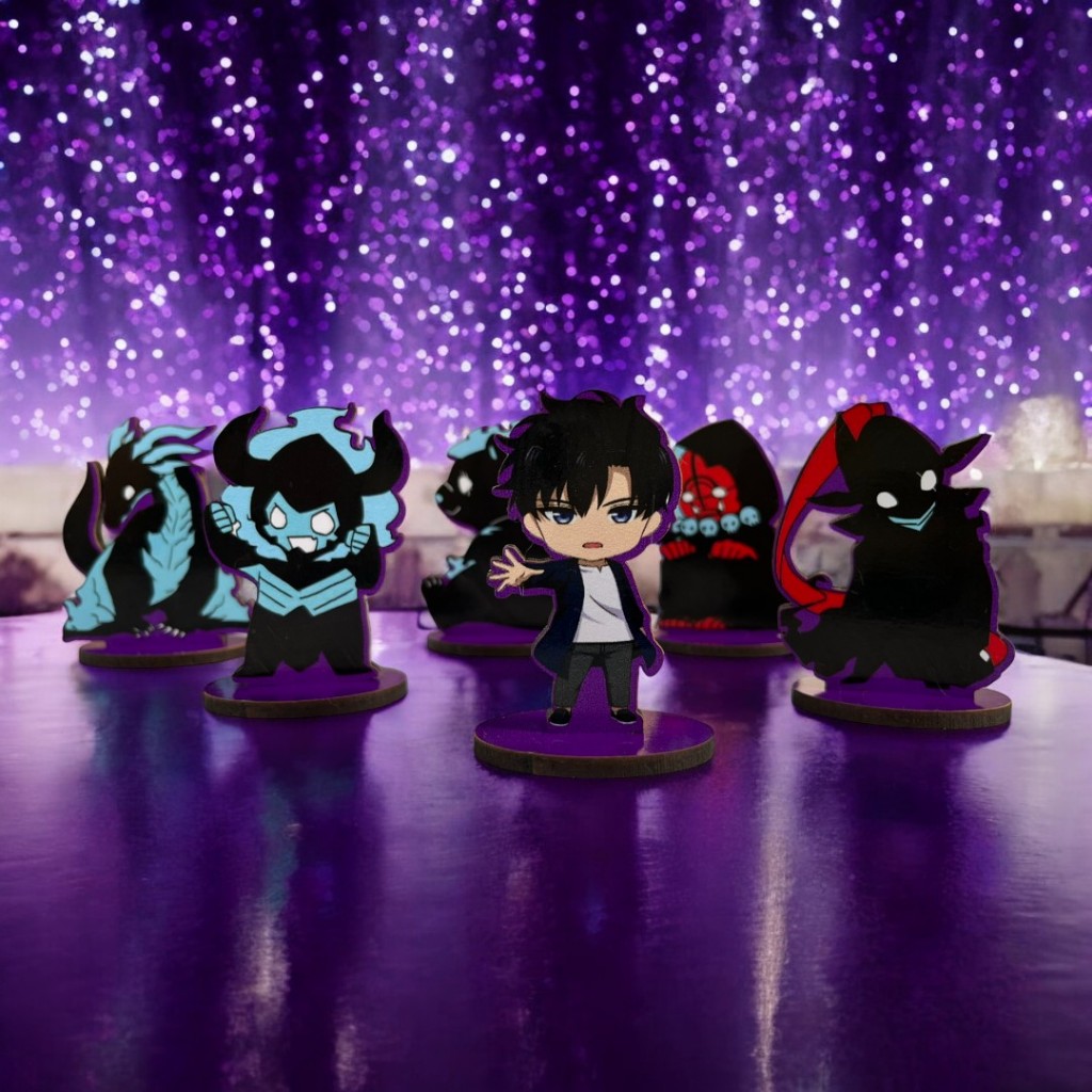 Kit Totem Solo Leveling 6 Personagens – Display de Mesa em MDF | Decoração Geek/Anime em Oferta na Shopee