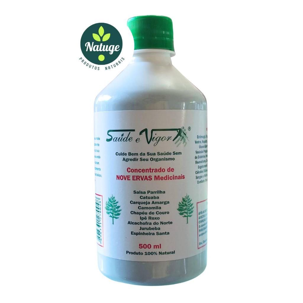 Concentrado de Nove Ervas 500 ml  - Saúde e Vigor em Oferta na Shopee