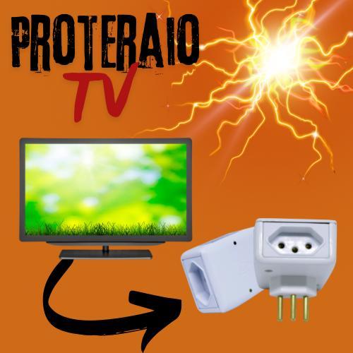 Protetor Elétrico ProteRaio TV Entrada e  Saida Coaxial Antena - Protege TV - Antena Digital