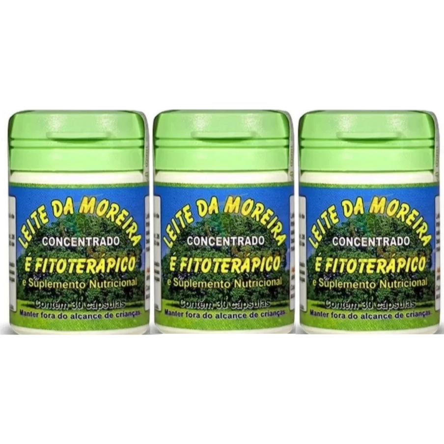 Kit de 3 Leite Da Moreira 30 cápsulas ORIGINAL em Oferta na Shopee