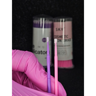 Microbrush Fino Para Remoção De Cola De Extensão Alongamento De Cílios Sobrancelhas Aplicador. em Oferta na Shopee