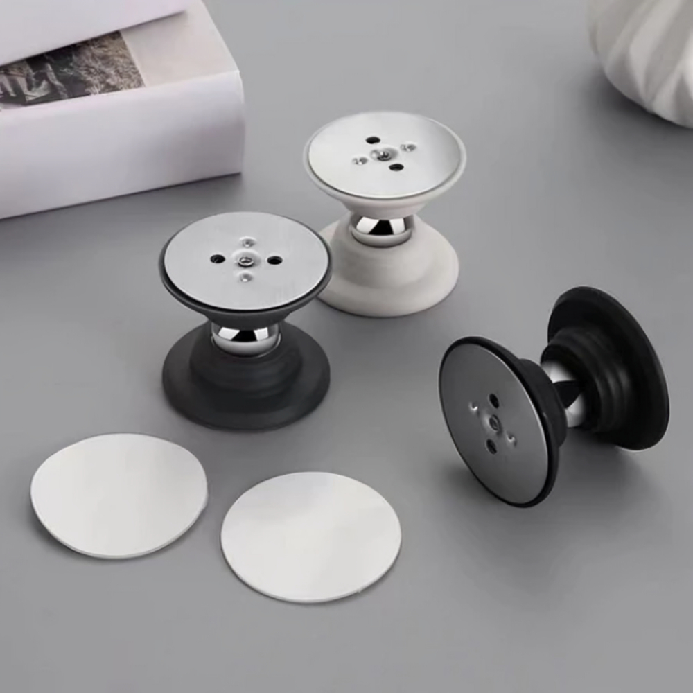 Kit 1/2/3 Trava Prendedor Batetor Fixador Porta Imã Magnético Adesivo Inox em Oferta na Shopee