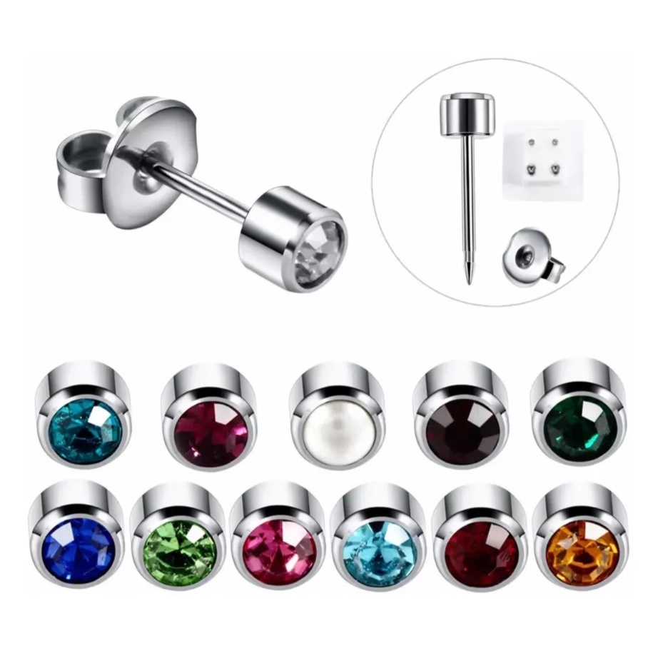 Par de brincos Antialérgico Aço Inox Brincos Piercing Perfuração em Oferta na Shopee