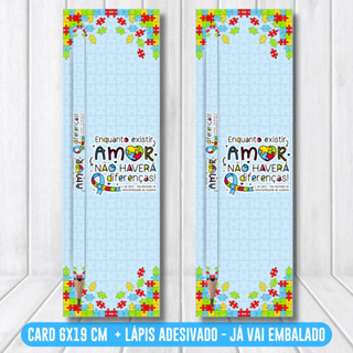 10, 20 Ou 40 Kits Lembrancinha Dia de Conscientização do Autismo Card + Lápis em Oferta na Shopee