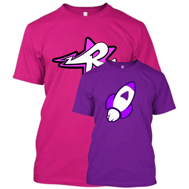 KIT 2 Camisetas Emily Vick CAMISETA PINK da EMILLY e CAMISETA ROXA da KATLEN NOVOS ELEMENTOS Evolução Do Elementos