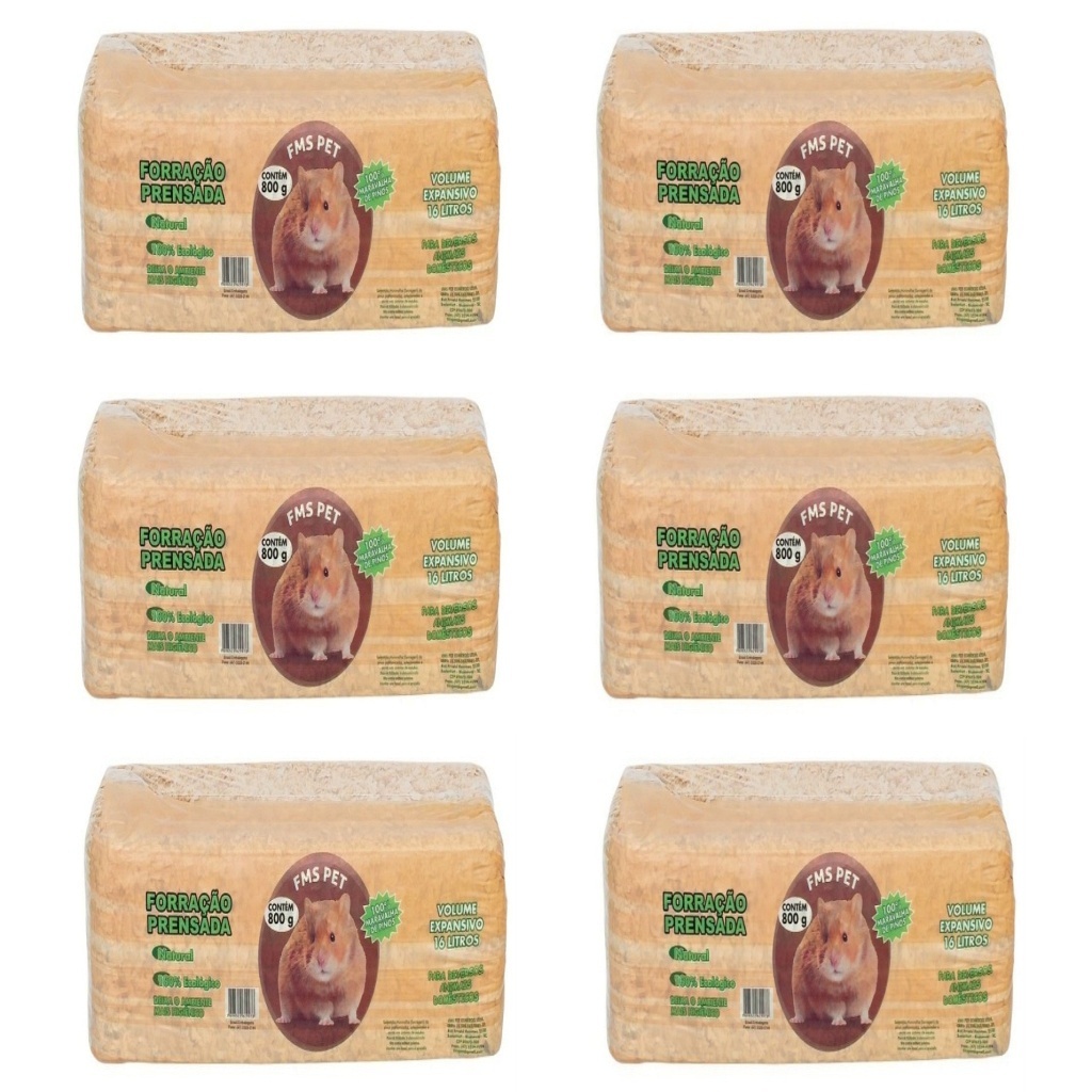 kit 4 Serragens Prensada Para Hamster Roedores Aves e Compostagem 800gr / 16Lt Cada em Oferta na Shopee