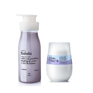 Kit Creme Hidratante Algodão 400ml E Antitranspirante Roll-on Algodão Tododia Natura