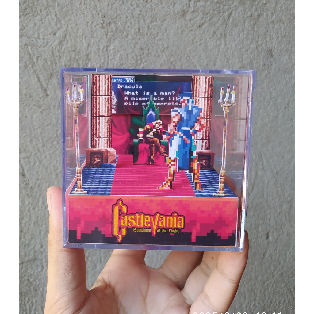 Cubo diorama castlevania symphony of the night richter vs dracula
