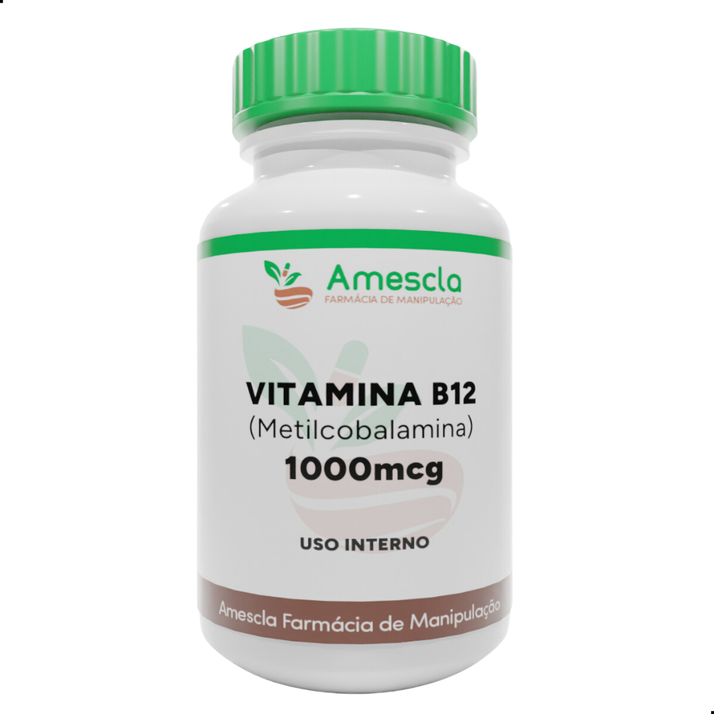 Vitamina B12 Metilcobalamina 1000mcg Com 60 ou 120 Cápsulas