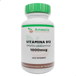 Vitamina B12 Metilcobalamina 1000mcg Com 60 ou 120 Cápsulas
