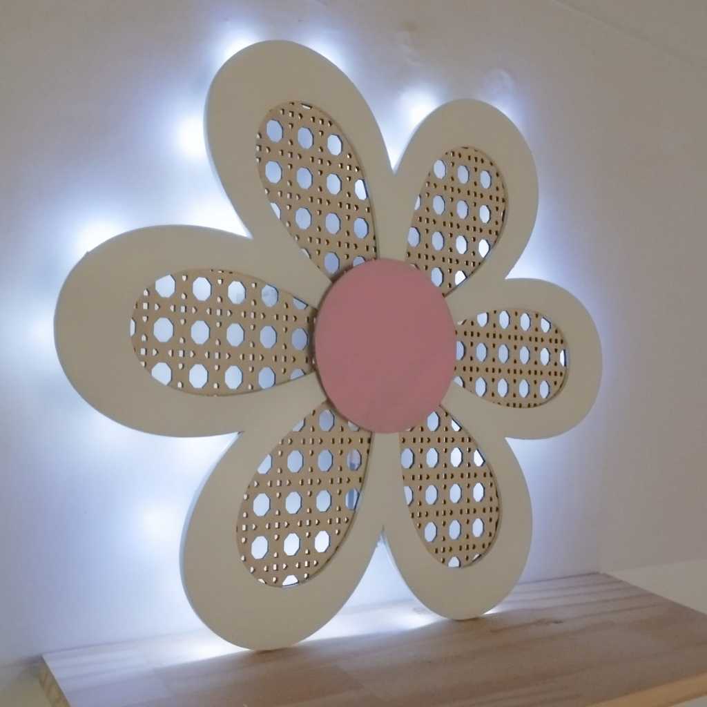 Adorno Palha Flor Com Fio de Fada em Oferta na Shopee