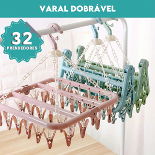 Varal de Roupas Íntimas Dobravel Com 32 Prendedores - Meias, Calcinhas e Cuecas - CH