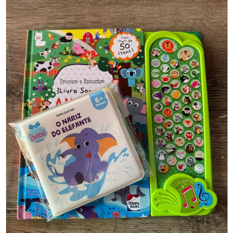 Procure e encontre Animais + livro de banho