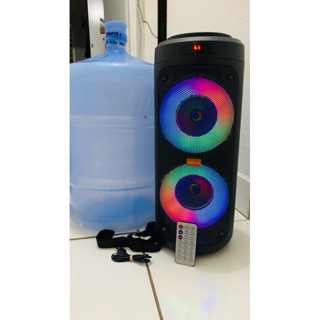 Caixa de Som Bluetooth Portatil 2200w (p.m.p.o.) Heyld HY- Karaokê em Oferta na Shopee