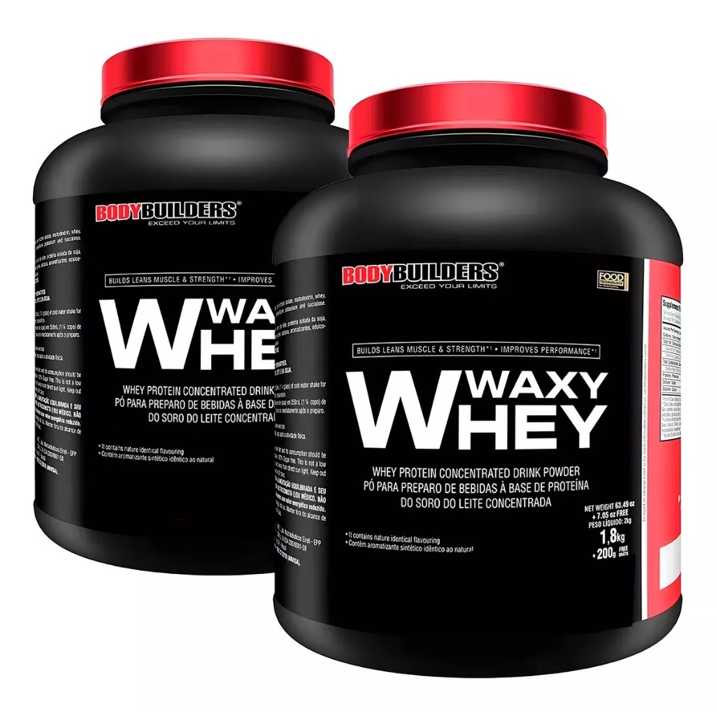 Kit 2x Whey Protein Waxy Whey 2kg - Bodybuilders