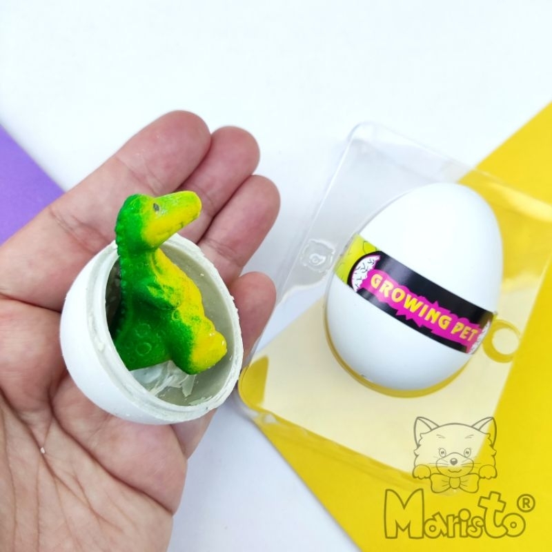 Kit 2 Mini Brinquedos Dinossauro que Cresce na Água e Nasce do Ovo