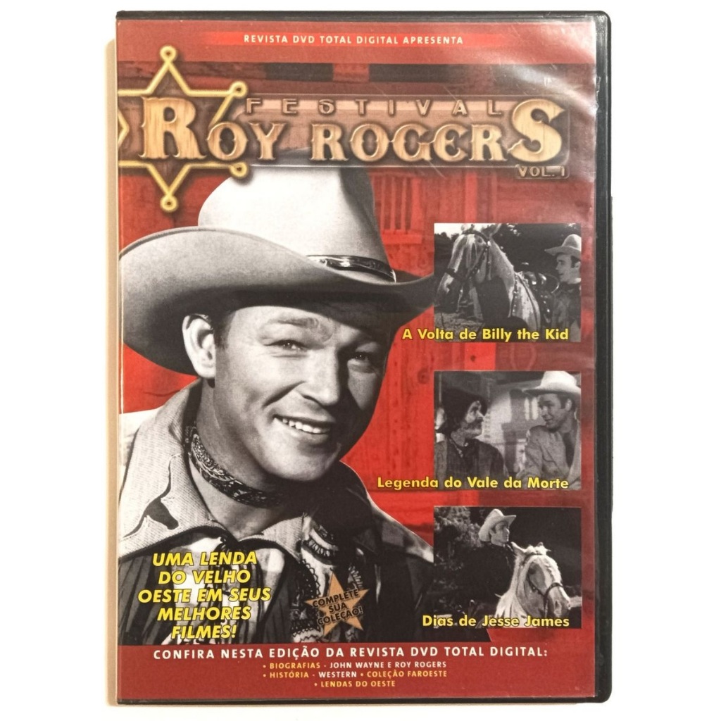 Dvd Roy Rogers vol.1 Uma Lenda Do Velho Oeste - 3 Filmes