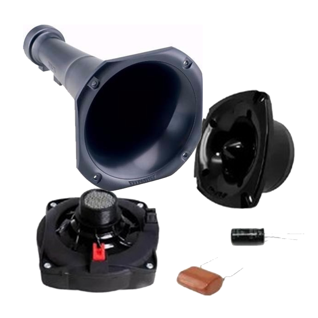 Kit Driver + Tweeter Unlike + Bocal Curto 200wrms + capacitores  / 2382 em Oferta na Shopee