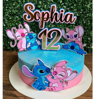 Com BRINDE. Topo de bolo Stitch. Topo de bolo Stitch personalizado. em Oferta na Shopee
