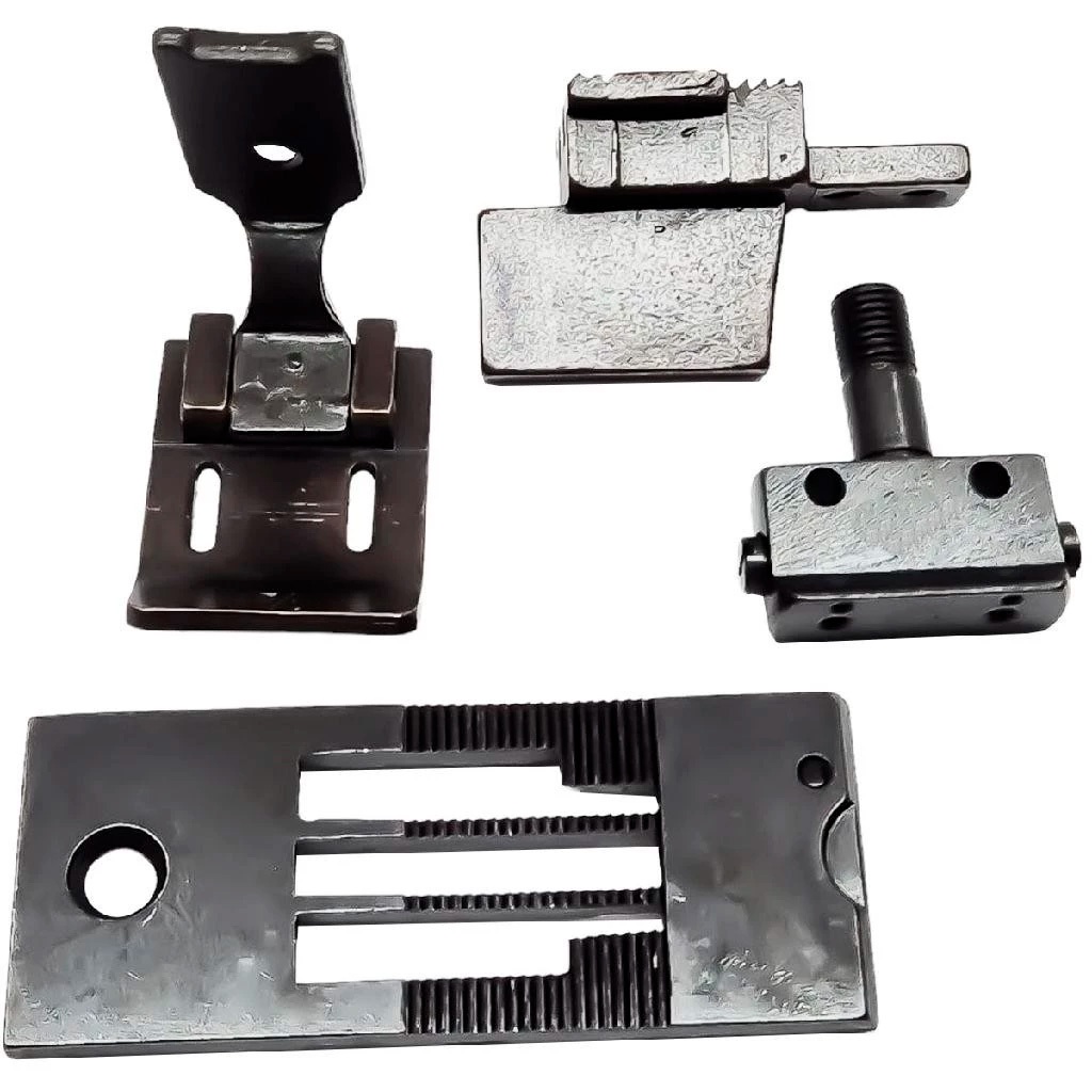Kit Calcador Bitola Chapa Dente Pespontadeira 2 Agulhas 5/8