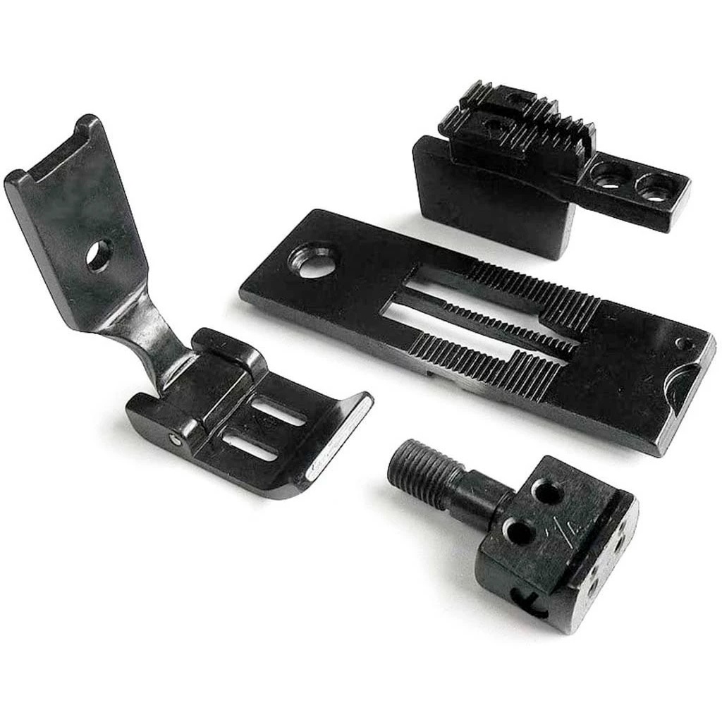Kit Chapa Dente Calcador Bitola Pespontadeira 2 Agulhas 1/4 6,4mm