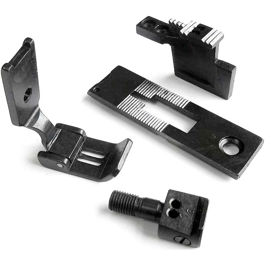 Kit Chapa Dente Calcador Bitola Pespontadeira 2 Agulhas 1/8 3,2mm