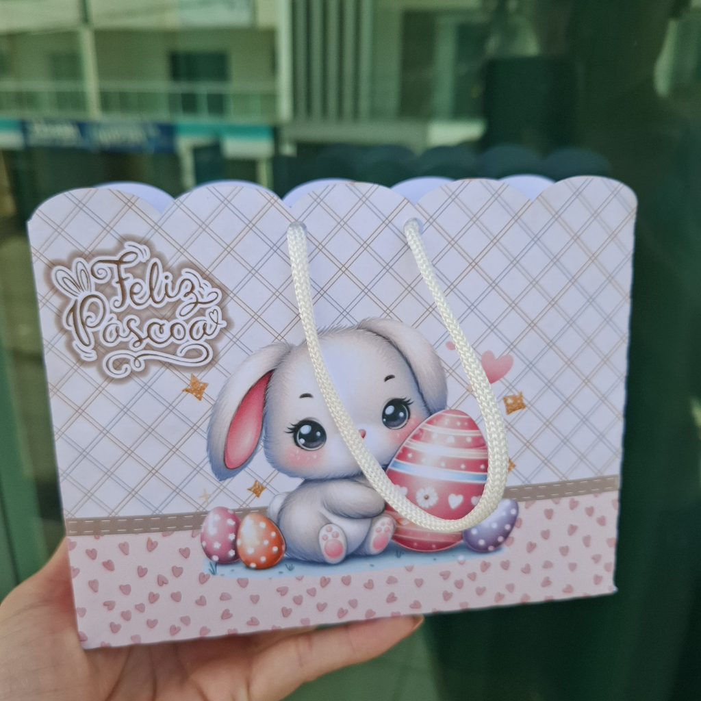 Sacolinha Personalizada Páscoa \Sacolinha surpresa lembrancinha Páscoa/Sacolinha Páscoa