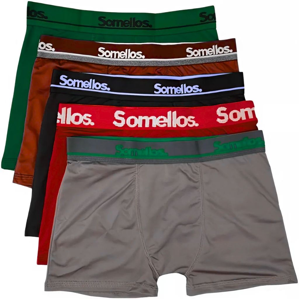 Kit 1/2/3/5 Cuecas Boxer Somellos Adulto Masculina Microfibra Plus Size Com Forro de Algodão