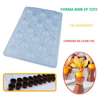 Forma De Silicone 3 Partes Copinho Licor Molde Doces Finos Chocolate Forminha Semi Profissional BWB em Oferta na Shopee