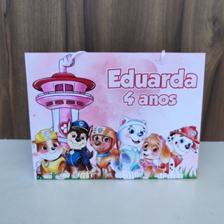 Sacolinha Personalizada Patrulha canina rosa - Pegue e Monte em Oferta na Shopee