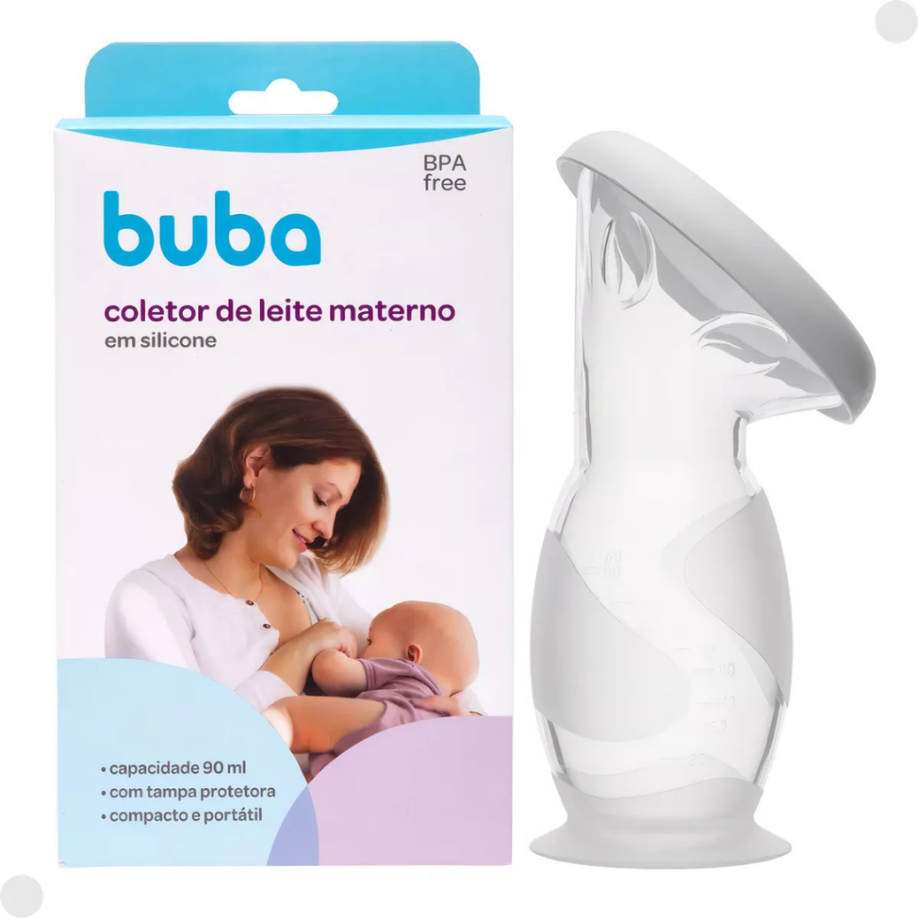Coletor De Leite Materno Silicone 90 Ml - Buba em Oferta na Shopee