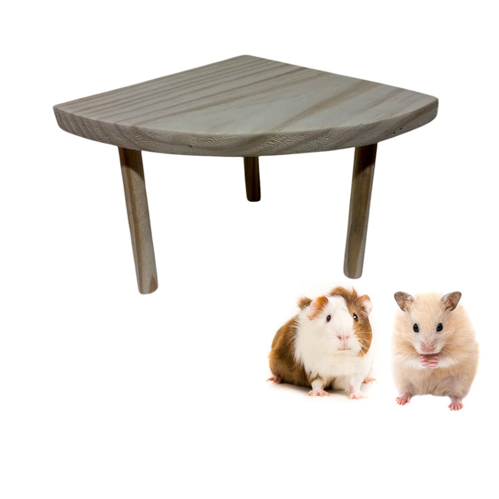 Plataforma de canto para terrários hamster twister gerbil camundongo acessório de madeira pinus em Oferta na Shopee