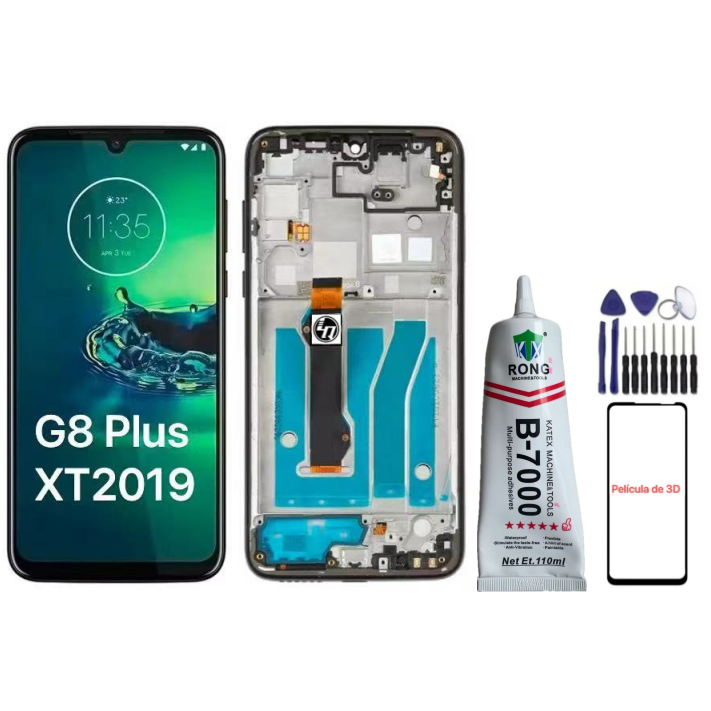 Display Tela Frontal Touch Completo Compatível Moto G8 Plus Xt2019-2 Original - A Pronta Entrega em Oferta na Shopee