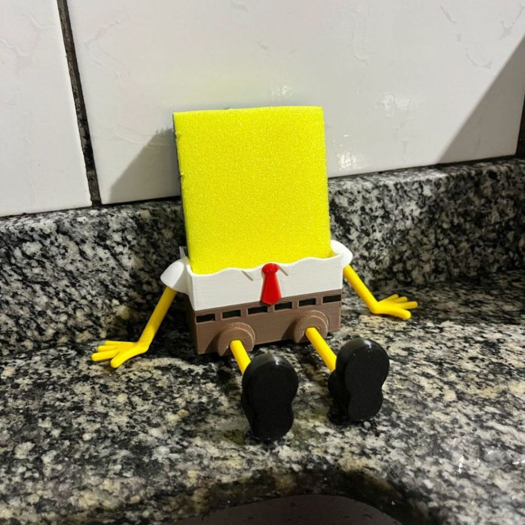 Suporte Bob Esponja – Organize Sua Pia com suporte de esponja em Oferta na Shopee