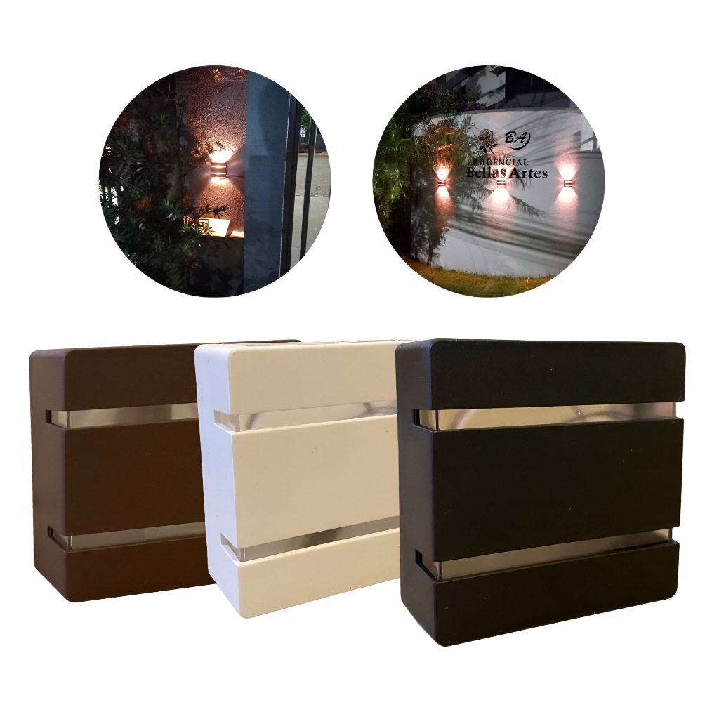 Kit 2x Arandelas Luminária Slim Externa Interna 2 Frisos Moderna Luz em Oferta na Shopee